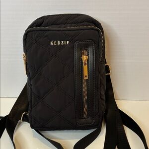 Kedzie Cloud 9 Black Quilted Purse Convertible Wear 3 Ways